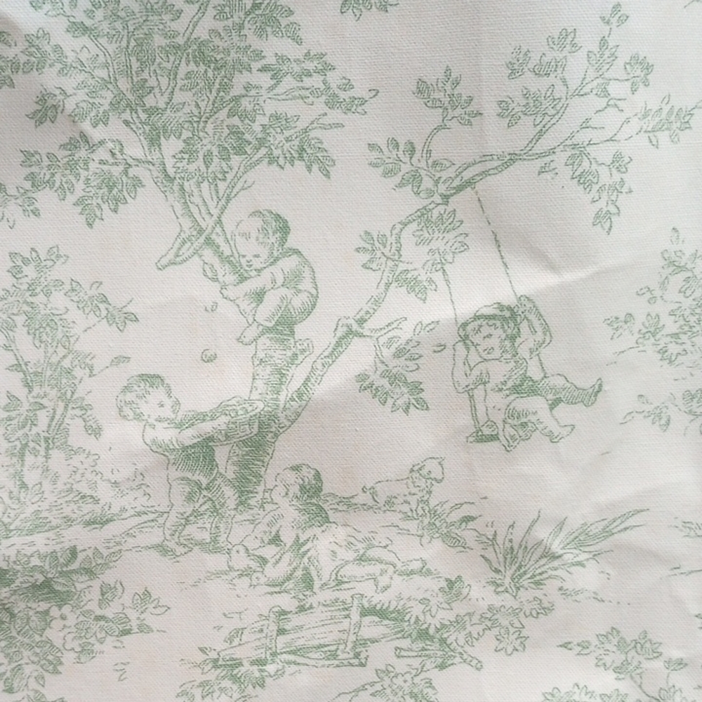Retro/Vintage Style Toile Tote - Picture 2 of 6